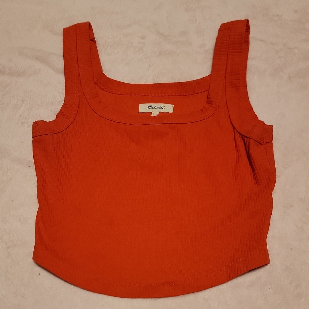 Mandee Vibrant Orange Crop Top